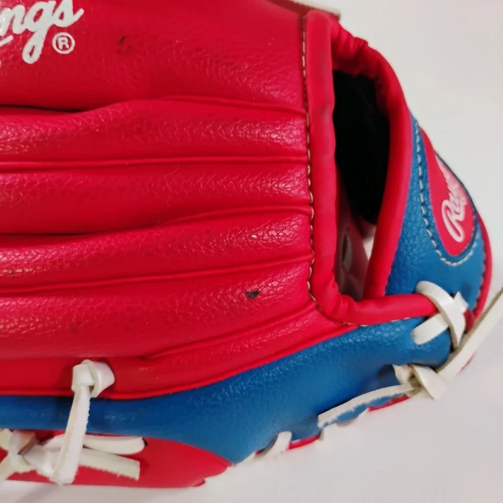 Rawlings Player Series Youth Red Blue Model: PL91SR Baseball Glove